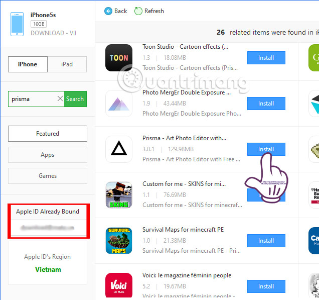 Tải ứng dụng về iPhone trên 3uTools Tải ứng dụng về iPhone trên 3uTools