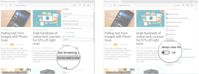Always clear this when I close the browser Always clear this when I close the browser