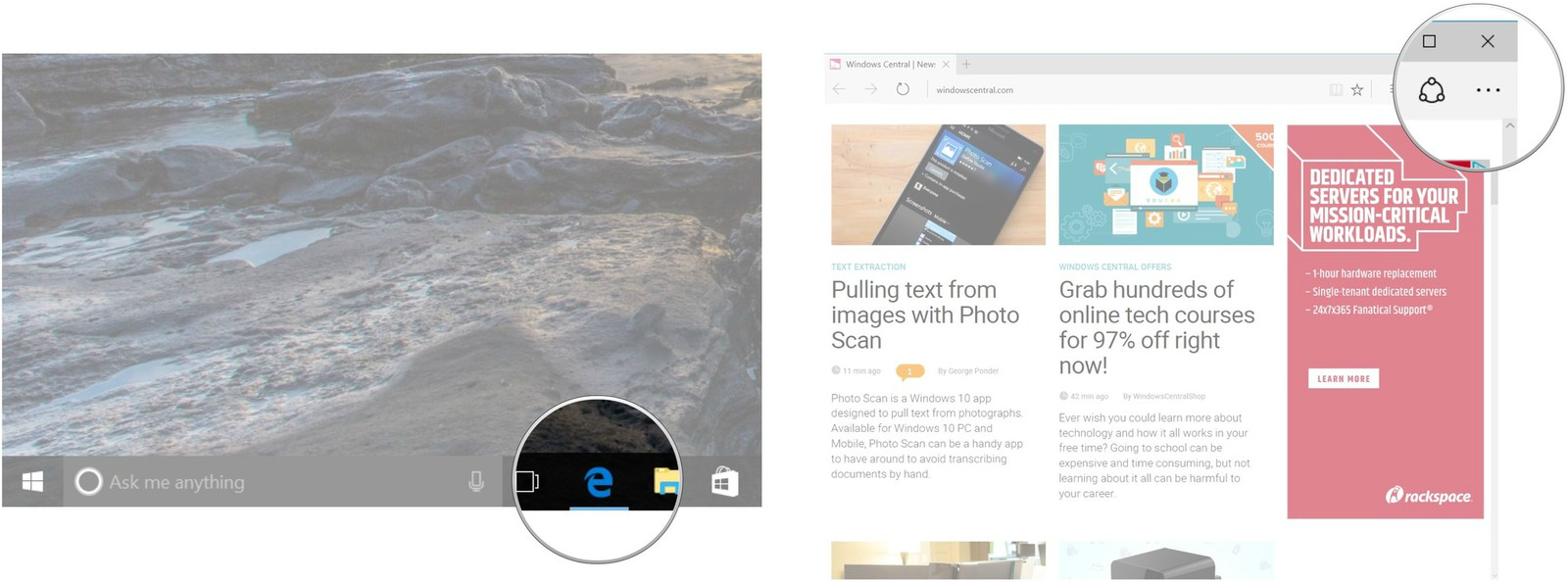 Click chọn nút More Click chọn nút More
