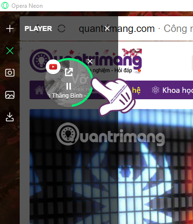 Dừng phát nhạc trên Opera Neon Dừng phát nhạc trên Opera Neon
