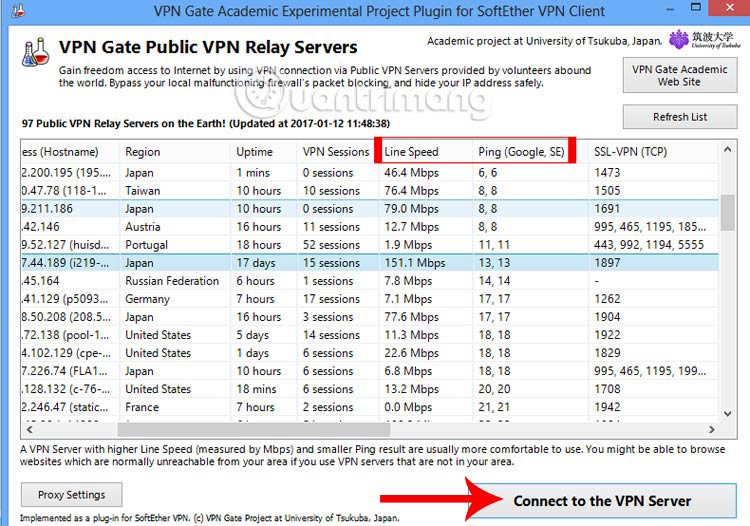 Connect to the VPN Server