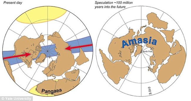 Dựa trên lý thuyết được gọi là Orthoversion - sau khi một siêu lục địa vỡ ra, các lục địa ban đầu trôi dạt ra ngoài nhưng bị mắc kẹt trong một dải Bắc - Nam của đới hút chìm, nơi một mảng kiến tạo chìm dưới mảng kiến tạo khác.