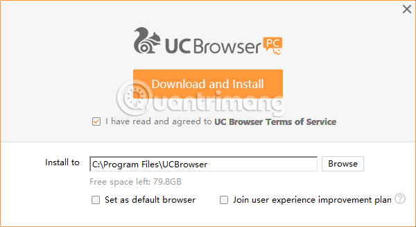 Cài đặt UC Browser