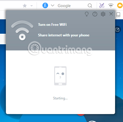 Cách tạo điểm phát WiFi trên trình duyệt web UC Browser