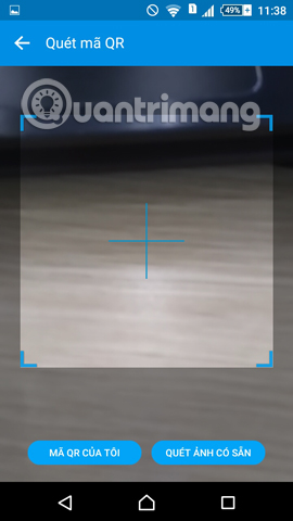 Quét mã QR trên Zalo