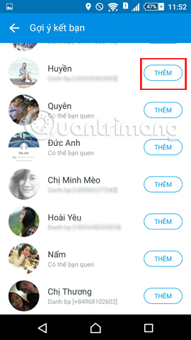 Thêm bạn bè trên Zalo