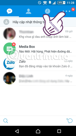 Tùy chọn trên Zalo
