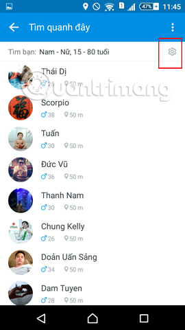 Tìm kiếm nâng cao Zalo