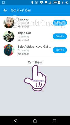 Tìm thêm bạn bè trên Zalo