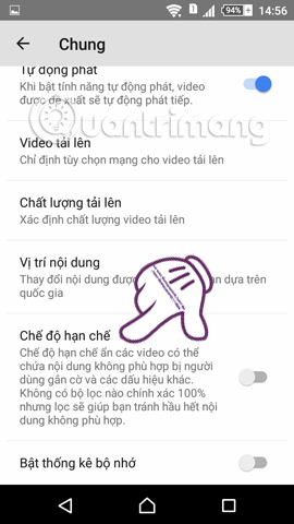 Tính năng Hạn chế video trên Youtube Tính năng Hạn chế video trên Youtube