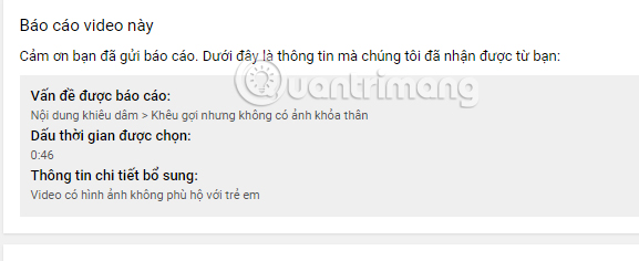 Video Youtube đã được báo cáo  Video Youtube đã được báo cáo
