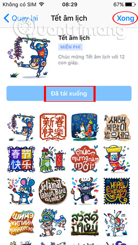 Giao diện chat trên Messenger