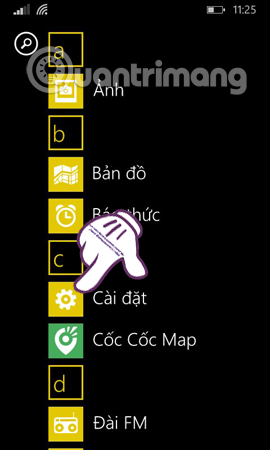 Cài đặt trên Windows Phone 