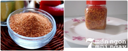 Muối ớt sau khi hoàn thành Muối ớt sau khi hoàn thành