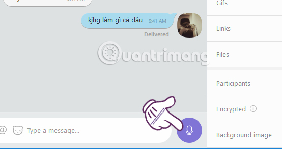 Biểu tượng micro Viber 