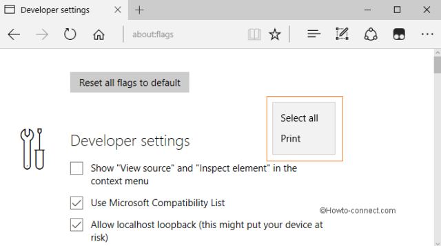 Mở Inspect Element và View Source trên trình duyệt Microsoft Edge