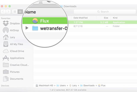 Cài đặt ứng dụng F.lux