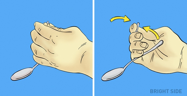 Bẻ cong thìa kim loại Bẻ cong thìa kim loại