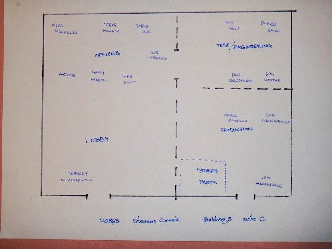 Sơ đồ văn phòng tại Stevens Creek Sơ đồ văn phòng tại Stevens Creek