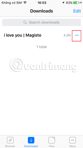 Nhấn chọn Open in 