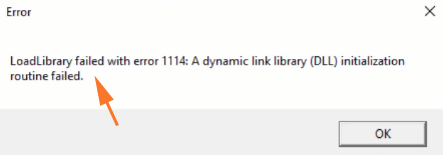 Sửa nhanh lỗi LoadLibrary failed with Error 1114 trên Windows 10