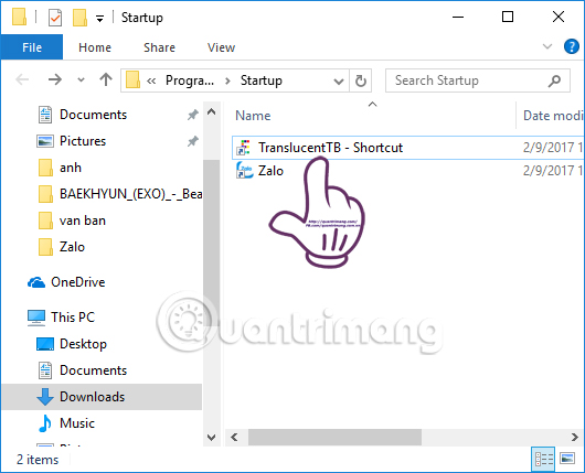Chương trình khởi động cùng Windows 10