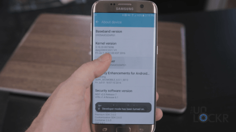 Nhấn chọn Build Number