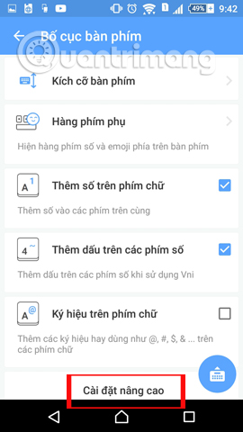 Bố cục bàn phím nâng cao