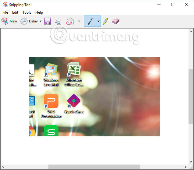 Snipping Tool chỉnh ảnh chụp màn hình