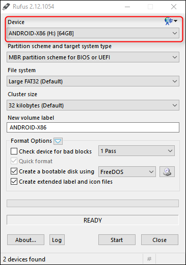 Tại menu File System, chọn FAT32