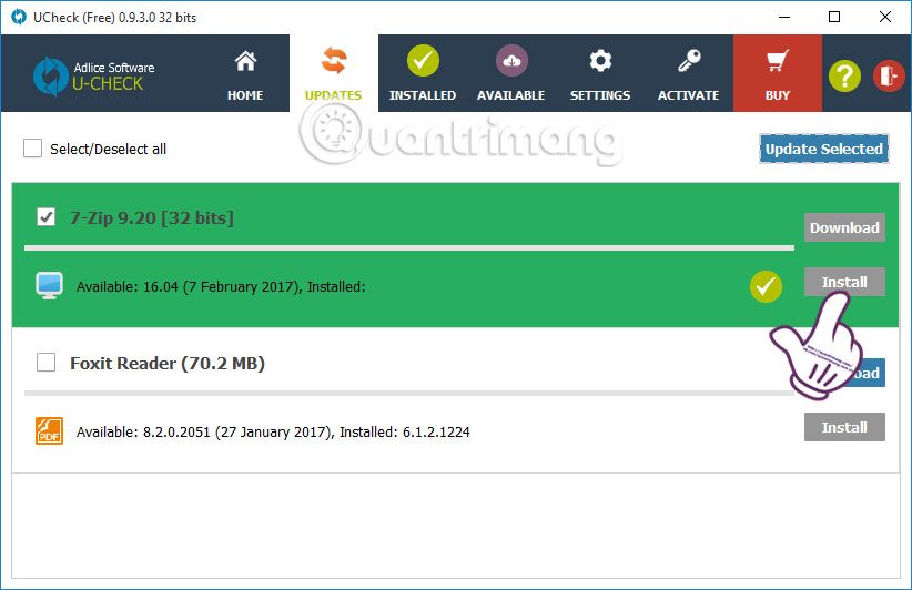 Nâng cấp phiên bản phần mềm thành công Nâng cấp phiên bản phần mềm thành công