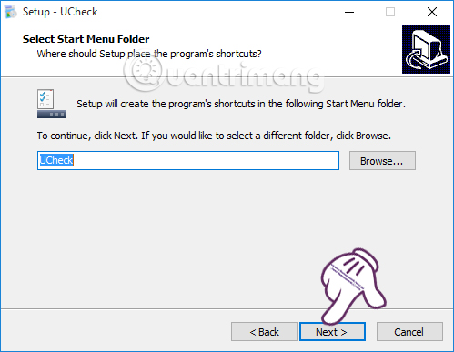 Chọn thư mục lưu trữ Ucheck Chọn thư mục lưu trữ Ucheck