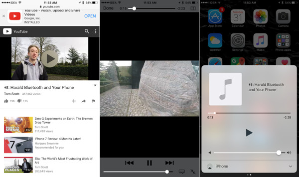 Nghe nhạc trên Youtube tại màn hình chính Nghe nhạc trên Youtube tại màn hình chính