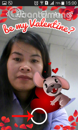 Chụp ảnh Valentine trên Messenger