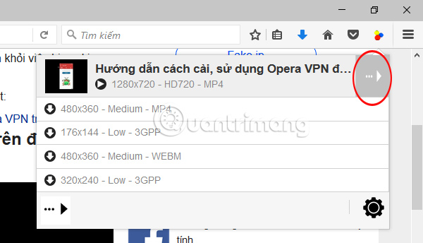 Tải video trên Firefox bằng Video DownloadHelper