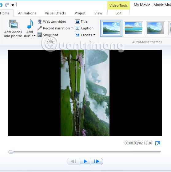 Cách xoay video bị ngược, nghiêng bằng Windows Movie Maker