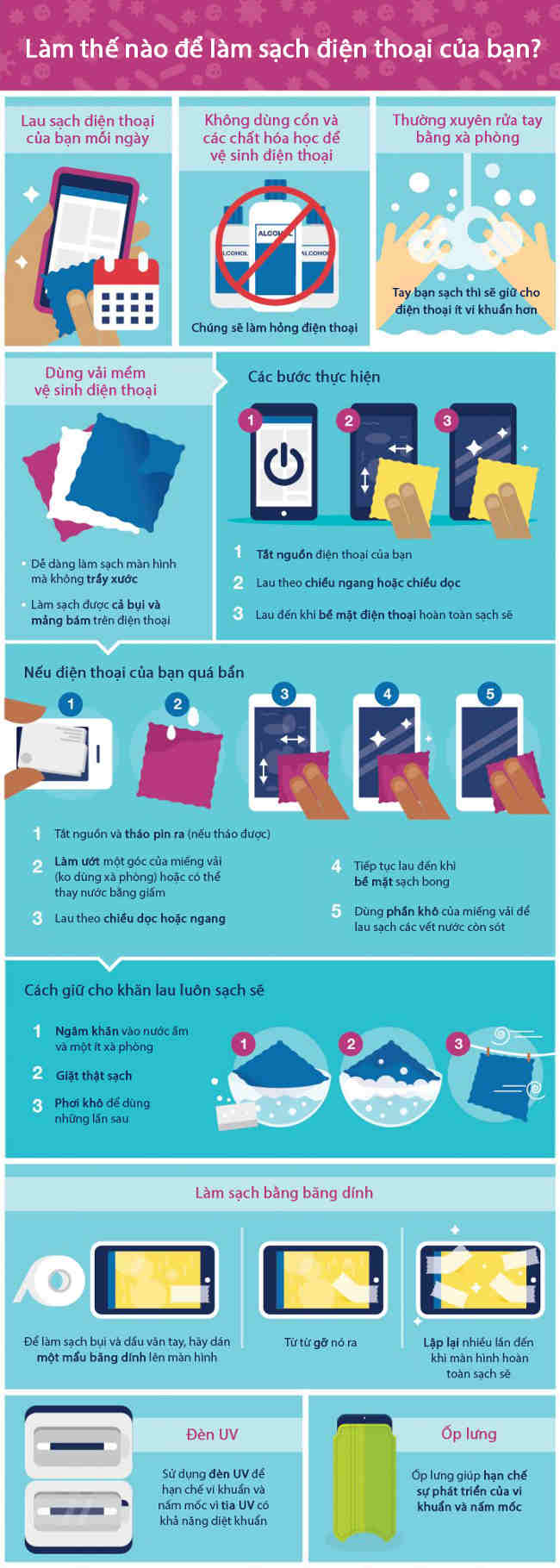Cách làm sạch điện thoại của bạn