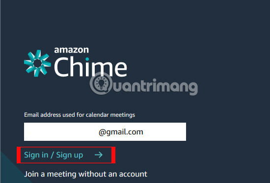Cách đăng ký tài khoản chat video Chime Amazon