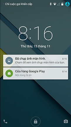 Thông báo bị ẩn nội dung trên Android 5.0