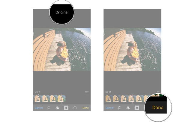 Nhấn vào ảnh để xem ảnh gốc, nhấn Done
