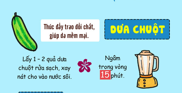 Nước ngâm chân dưa chuột 