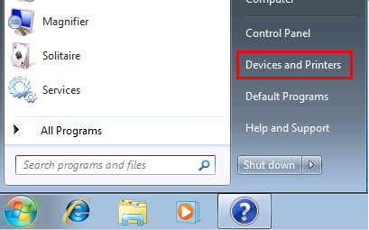 Nhấn chọn Devices and Printers