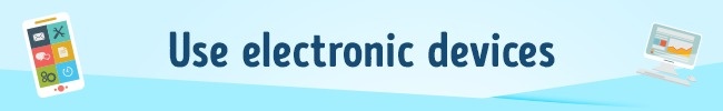 Dùng các thiết bị điện tử