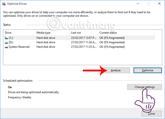 Chống phân mảnh ổ đĩa bằng Disk Defragmenter