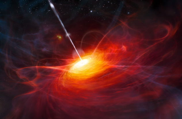 Các hố đen hút khí, bụi trong vũ trụ và các ngôi sao gần nó để hình thành và lớn lên