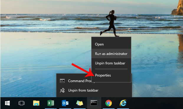 Cách mở ứng dụng ghim trên Taskbar quyền Administrator Windows 10