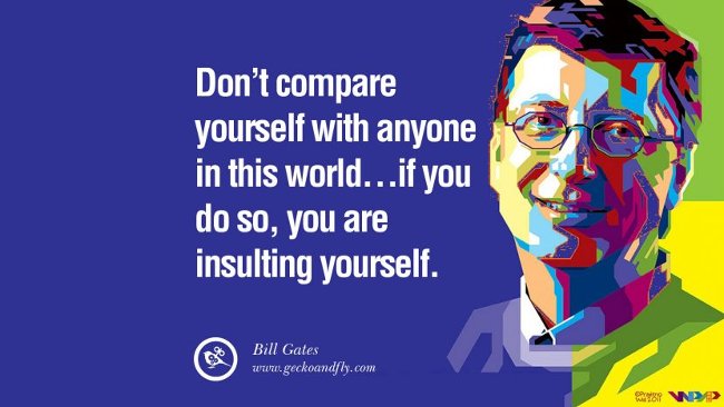 Đừng tự so sánh bản thân với bất cứ ai trên thế giới này