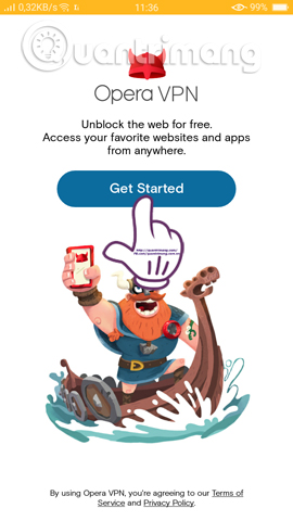 Tải ứng dụng Opera Free VPN