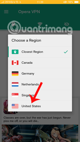 Thay đổi vị trí kết nối