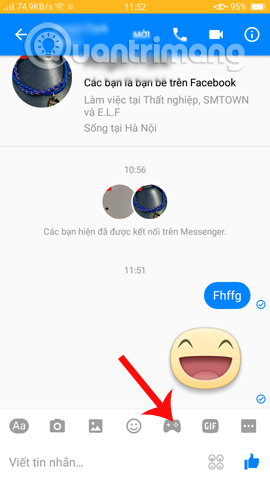 Chơi game trên Facebook Messenger